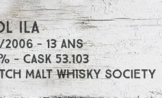 Caol Ila  - 1993/2006 - 13yo - 60,7% - Cask 53.103- Scotch Malt Whisky Society « Velvet Sweetness »