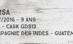 Darsa - 2007/2016 - 9yo - 43% - Cask GDS13 - Compagnie Des Indes - Guatemala