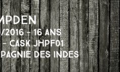 Hampden - 2000/2016 - 16yo - 44% - Cask JHPF01 - Compagnie Des Indes - Jamaïque